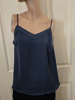 A New Day Spaghetti Strap Cami Tank Top SZ S Blue